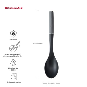 Lingura de gatit KitchenAid Soft Grip rezistenta la caldura Gri Carbune - Img 5