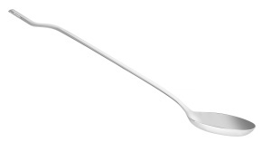 Lingura pentru sos Hendi 50ml inox cu maner curbat si orificiu de agatare - Img 2