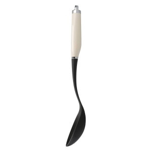 Lingura perforata KitchenAid Nylon Slotted Spoon Almond Cream rezistenta la caldura compatibila cu vase antiaderente - Img 2