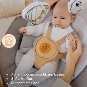 Lionelo Bella Set 2-in-1 Leagan Electric si Landou pentru Bebelusi 360deg 5 Viteze de Leganare - Img 8