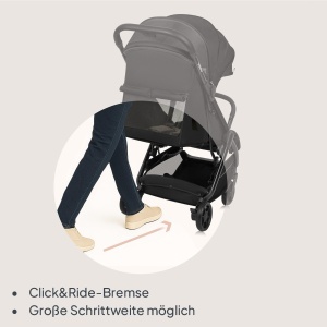 Lionelo Julie Air Buggy pana la 22 kg de la 6 m la 4 ani Pentru aeronave Roti pivotante Suspensie 360deg Mecanism de pliere cu o singura mana Reglarea spatarului Copertina SPF50+, usoara - Img 5