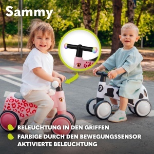 Lionelo Sammy Bicicleta fara pedale pentru copii 1-3 ani 4 roti manere antiderapante - Img 5