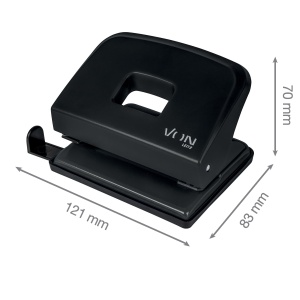 Locher VON Leitz 2-faceri pentru 20 de foi, compact, negru - Img 4