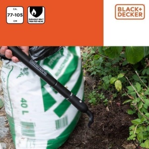 Lopata de gradina BLACKDECKER cu maner telescopic 77-105 cm, hitzebestandig, negru - Img 3