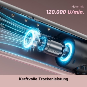 Luftglatter DREAME Aero Straight Pro 2-in-1, 110.000RPM, Roz Auriu - Img 4