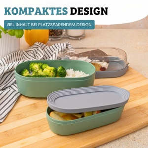 Lunchbox Maxi Westmark Cutie pentru pranz cu 3 compartimente, 760 ml, mint-verde - Img 9