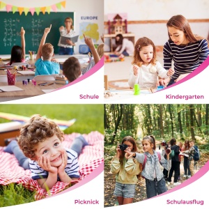 Lunchbox Wessper TIL TIL, capacitate 1.27L, BPA liber, roz - Img 4