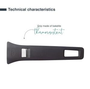 Maner detasabil Lacor 56601 design ergonomic compatibil cu oale si tigai Bakelit rezistent la caldura Negru - Img 3