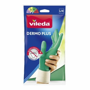 Manusi de Protectie Vileda Dermo Plus, latexfrei, marime L, 1 pereche