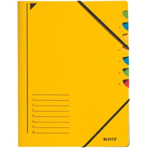 Mapa de organizare Leitz 3907-15, 7 compartimente, culoare galbena