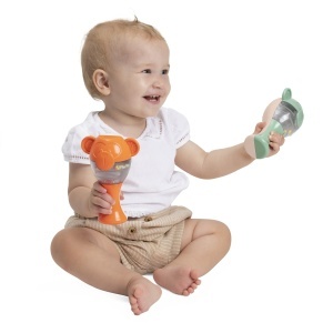 Maracas copii Chicco Eco din plastic reciclat 6-36 luni set 2 bucati - Img 5