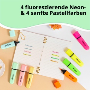 Marker BIC Highlighter, set 10 bucati, 8 culori, varf ajustabil - Img 2