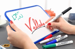 Marker BIC Velleda 1741, 5 bucati, albastru, varf mediu, usor de sters - Img 4