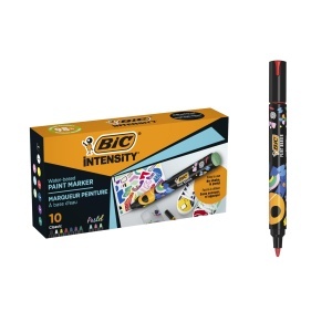 Marker colorat BIC Intensity, cutie 10 bucati, culori clasice si pastel