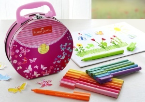 Marker Faber-Castell 155537 cu 33 Stifte, Metalletui Handtasche, Tinta pe baza de apa - Img 3