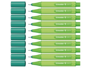 Marker Schneider Link-It, 10 bucati, 0.4 mm, verde nautic