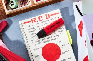 Marker STABILO BOSS ORIGINAL REALRED, rosu, cu tehnologie anti-uscare, 2-5 mm - Img 7