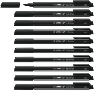 Marker STABILO pointMax, 0.8 mm, robust, 24 culori