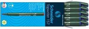 Marker tip stilou Schneider Topwriter 157, 0,8 mm, 10 bucati, culoare albastra - Img 6