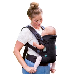 Marsupiu Infantino Flip Advanced 4-in-1 Ergonomic Negru Denim 36-145 kg