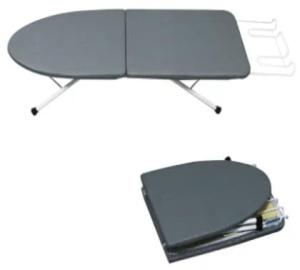 Masa de calcat JOCCA, 80 x 30 cm, design compact, culoare gri inchis