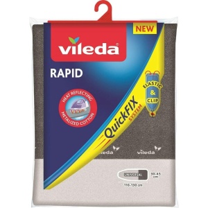 Masa de calcat Vileda Express Rapid, 30-45 cm latime, 110-130 cm lungime, argintie