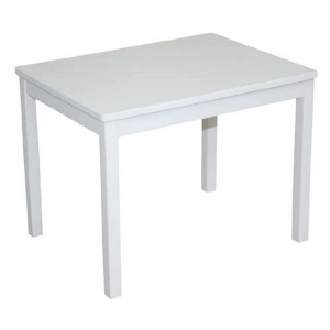 Masa pentru copii roba, alba, 66x50 cm, din lemn masiv si MDF