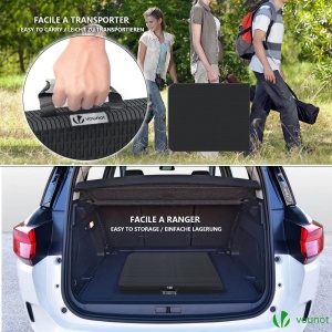 Masa plianta VOUNOT 180x75 cm, pentru gradina, terasa, camping, culoare neagra - Img 6
