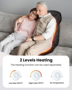 Masaj cu incalzire COMFIER, 8 motoare vibrante, 5 moduri de masaj, 2 niveluri de caldura - Img 3