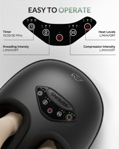 Masaj Electric pentru Picioare Snailax cu Functie de Calorifere, Knetmassage si Comprimare Aer - Img 4