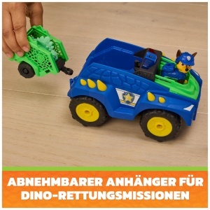 Masina cu telecomanda PAW Patrol Dino, vehicul Chase, cu figurine Stegosaurus, 20 cm - Img 5