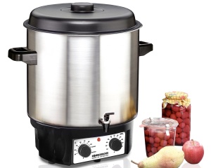 Masina de conservare a vinului fiert complet automata ROMMELSBACHER KA 2004/E, MADE IN GERMANY, 27 litri/pentru 14 pahare de 1 litru fiecare, reglabil continuu, intrerupator storcator, cronometru, robinet de scurgere, suport pentru tavi, 1800 wati - Img 1