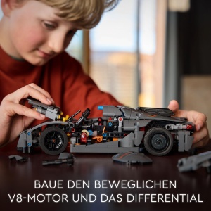 Masina de construit LEGO Technic Koenigsegg Jesko Absolut, 801 piese, gri - Img 3