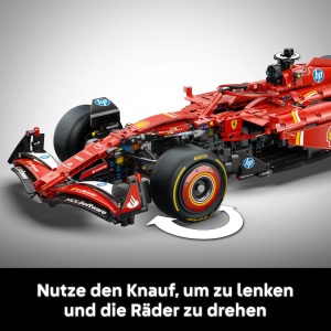 Masina de curse LEGO Technic Ferrari SF-24 F1 - Model de masina pentru adulti - Set de colectie de Formula 1 - Motor transmisie directie si DRS V6 la  - Img 6