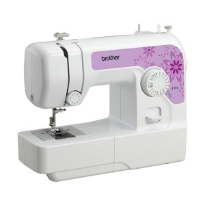 Masina de cusut Brother J17s, Electromecanica, Alba, Dimensiuni 146x392x308 mm