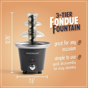 Masina de Facut Ciocolata cu 3 Etaje Nostalgia, 710ml, Negru - Img 2