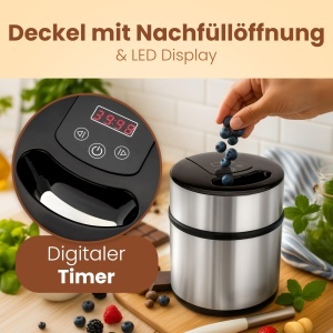 Masina de Facut Inghetata ProfiCook PC-ICM 1140, Capacitate 1800ml, Timer Digital - Img 4