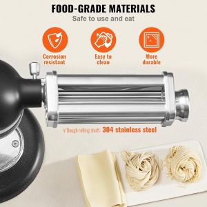 Masina de Facut Paste Manuala VEVOR, Inox, 8 Setari de Grosime, 5.51 Inch Latime - Img 5