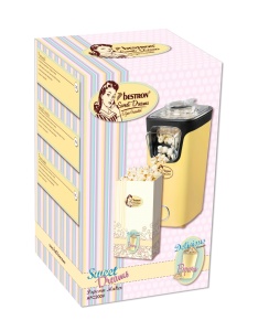 Masina de facut popcorn Bestron APC200V, 10 pungi, tehnologie cu aer cald, galben - Img 7