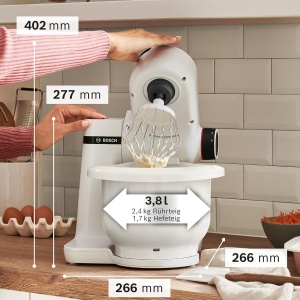 Masina de Gatit Bosch MUMS2AW01, 3.8L, 700W, alba, cu accesoriu pentru patiserie - Img 3