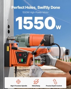 Masina de Gaurit Magnetica VEVOR MD-50A, 1550W, 50mm Diametru, 13000N Forta Magnetica - Img 2