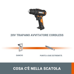 Masina de gaurit si insurubat WORX WX100, 20V, 30Nm, LED, fara acumulator - Img 6