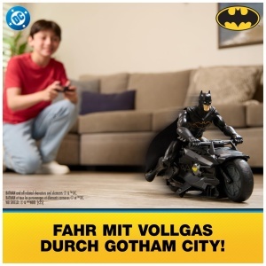 Masina de Jucarie Batcycle DC Comics Batman cu Figurina de 30cm, RC, pentru copii de la 4 ani - Img 2