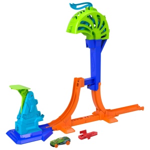 Masina de jucarie Hot Wheels Power-Start-Champion cu pista si salt de 15 cm, 164