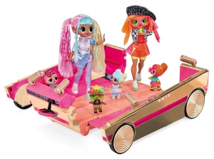 Masina de Jucarie L.O.L. Surprise 3-in-1 Party Cruiser - RosegoldRosa, cu Dans si Piscina - Img 4