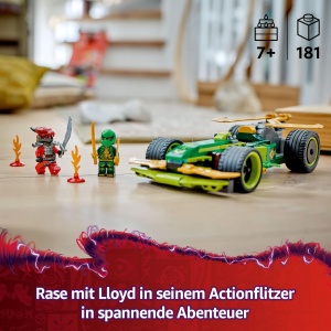 Masina de Jucarie LEGO NINJAGO Lloyds Actionflitzer 71828 cu 2 Minifiguri pentru Copii - Img 2
