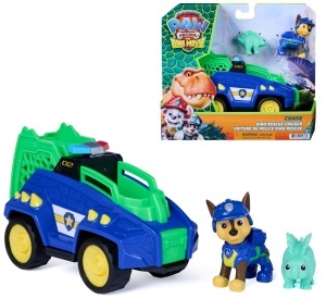 Masina de Jucarie PAW PATROL Chase cu Dino-Rettungs-Cruiser, 15 cm, pentru copii de la 3 ani