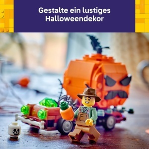 Masina de Jucarie Pickup LEGO 40822 cu Halloweenkurbis si Minifigurina Fermier - Img 3