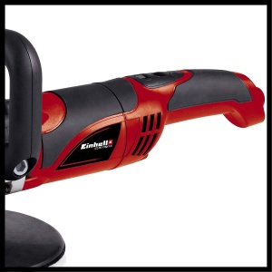 Masina de lustruit si slefuit Einhell CC-PO 1100/1E (1.100 W, pana la 3.500 min-1, electronica de viteza, blocare ax, aderenta cu velcro, incl. 1x atasament de spuma, 2x hota de lustruire sintetica, smirghel) - Img 7