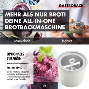 Masina de paine GASTROBACK Advance, 18 programe, inox, timer - Img 7